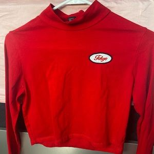 forever 21 red crop top